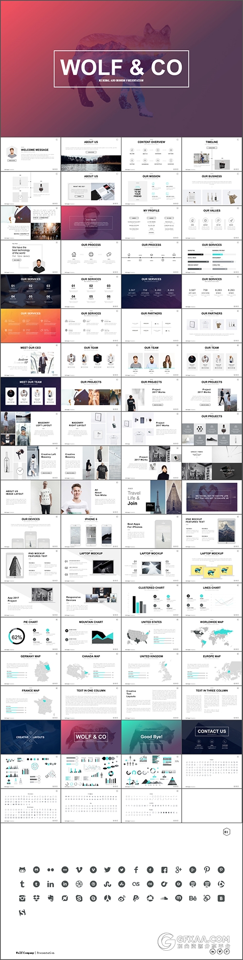 7套欧美简约高档风格PPT模板合集 - 顶尖PPT