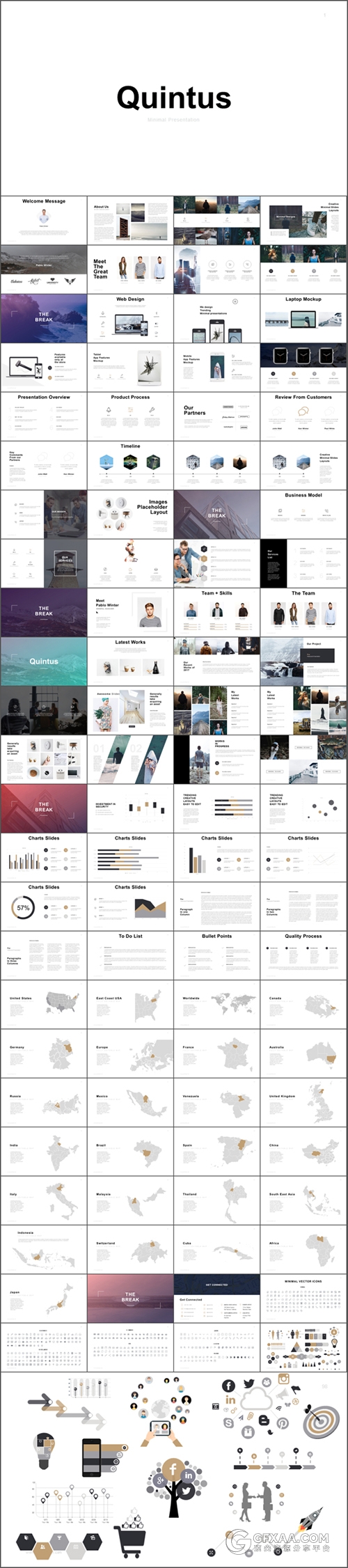 7套欧美简约高档风格PPT模板合集 - 顶尖PPT