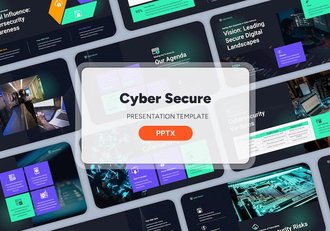 科技网络安全防护技术趋势PPT模板 - 顶尖PPT