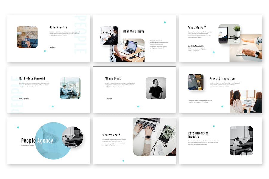 企业人员介绍展示PPT模板 - 顶尖PPT