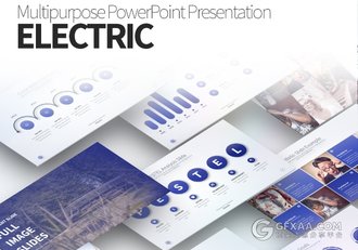 渐变色系图形图表商务PPT多用途模板 - 顶尖PPT