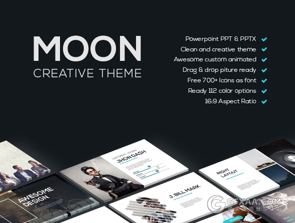 130多页扁平化欧美简约风格PPT模板 - 顶尖PPT