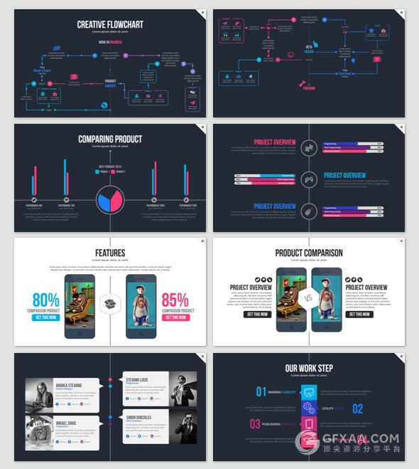 77页精美创意多色彩PPT通用模板 - 顶尖PPT