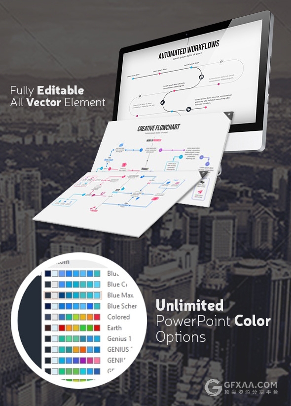 77页精美创意多色彩PPT通用模板 - 顶尖PPT