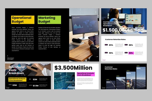 数码数据统计展示Keynote模板 - 顶尖PPT