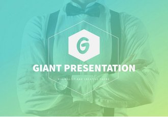 极简创意线条图形多用途PPT模板 - 顶尖PPT