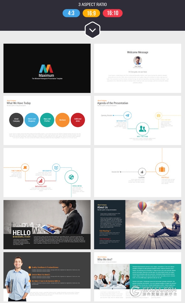 200页经典卡通图形设计多用途PPT模板 - 顶尖PPT