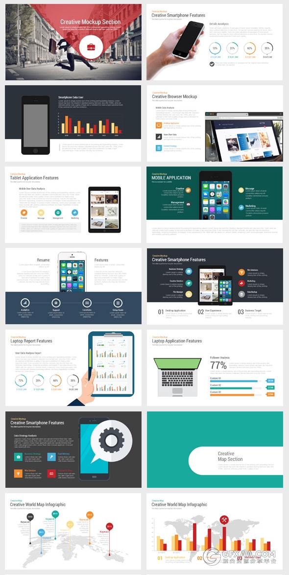 200页经典卡通图形设计多用途PPT模板 - 顶尖PPT