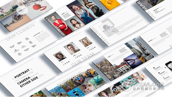 摄影照片模特人物展示keynote模板 - 顶尖PPT