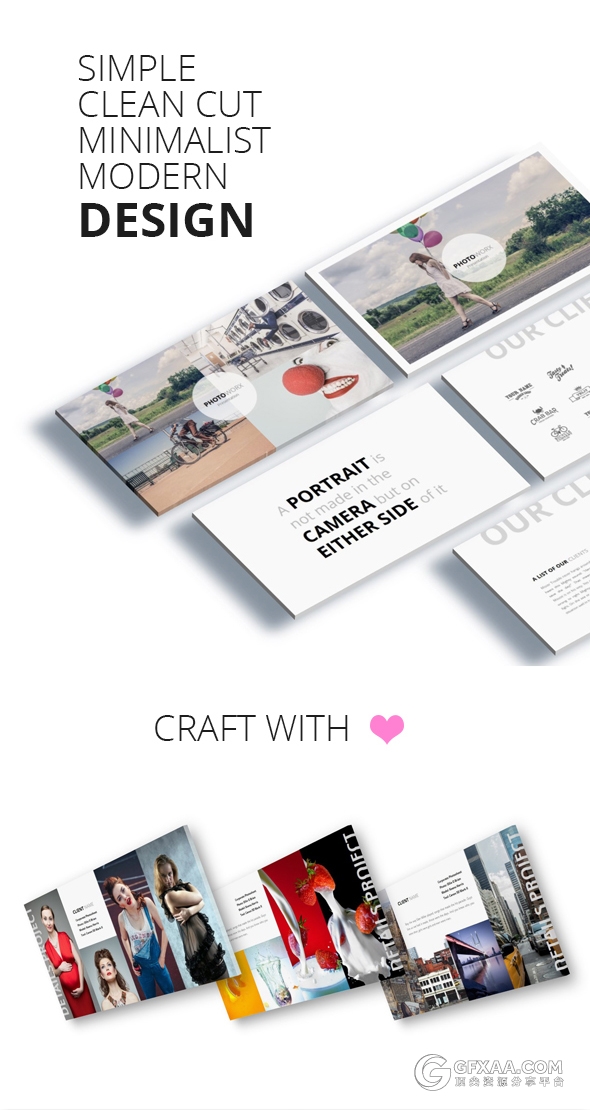 摄影照片模特人物展示keynote模板 - 顶尖PPT