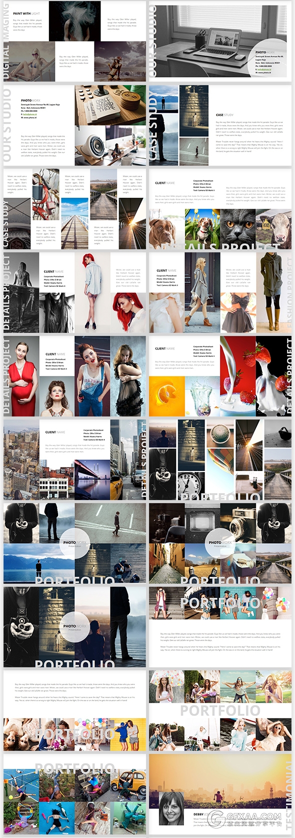 摄影照片模特人物展示keynote模板 - 顶尖PPT