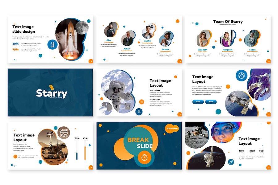 星空银河宇宙主题展示Keynote模板 - 顶尖PPT