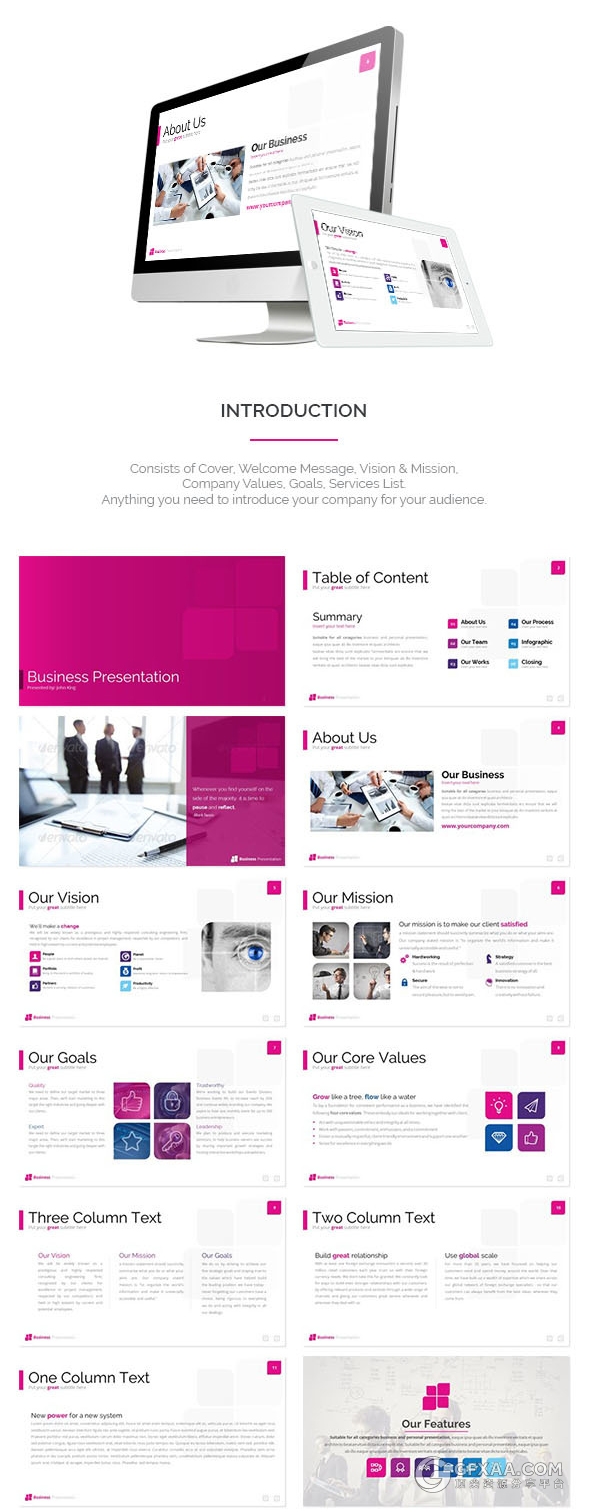 60多页紫色系高端商务PPT模板 - 顶尖PPT