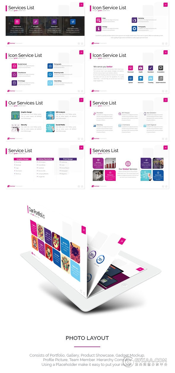 60多页紫色系高端商务PPT模板 - 顶尖PPT