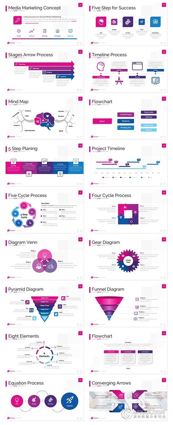 60多页紫色系高端商务PPT模板 - 顶尖PPT