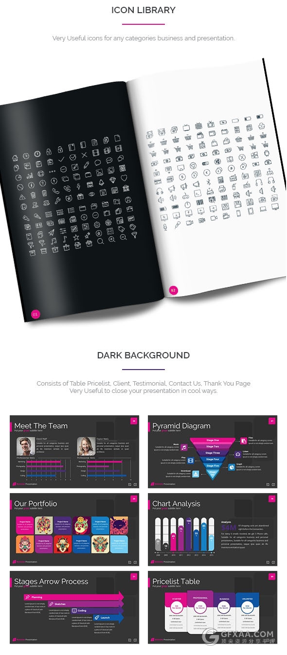 60多页紫色系高端商务PPT模板 - 顶尖PPT