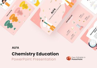 卡通插画风格化学教育演示PPT模板 - 顶尖PPT