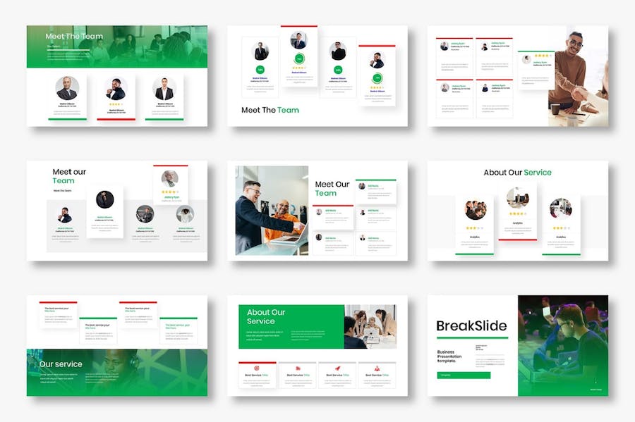 商务商业风格公司团队人员介绍keynote模板 - 顶尖PPT