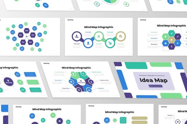 思维导图信息图形keynote模板 - 顶尖PPT