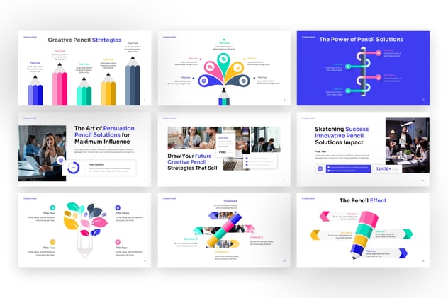 创意彩色商务图形keynote模板 - 顶尖PPT