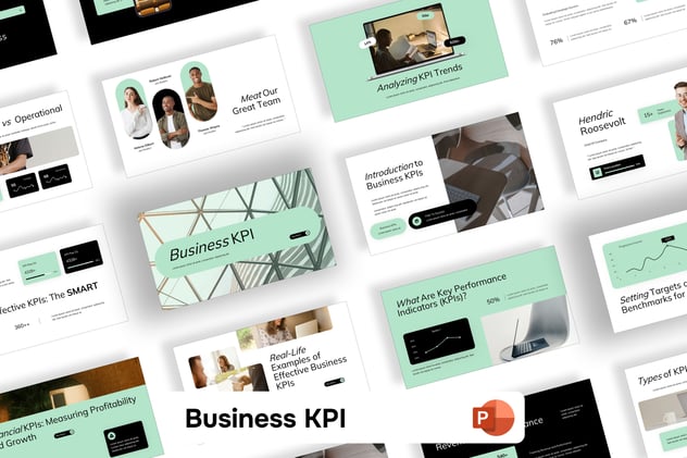 业务关键指标KPI监测PPT模板 - 顶尖PPT