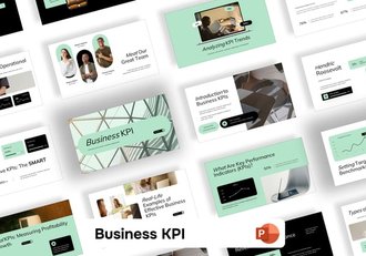 业务关键指标KPI监测PPT模板 - 顶尖PPT