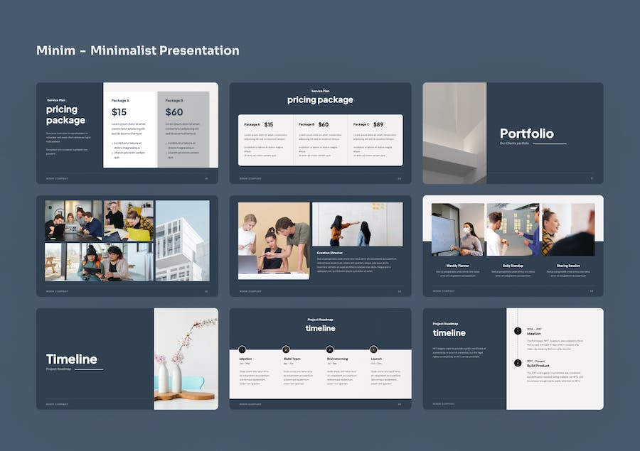 极简设计风格创意展示Keynote模板 - 顶尖PPT