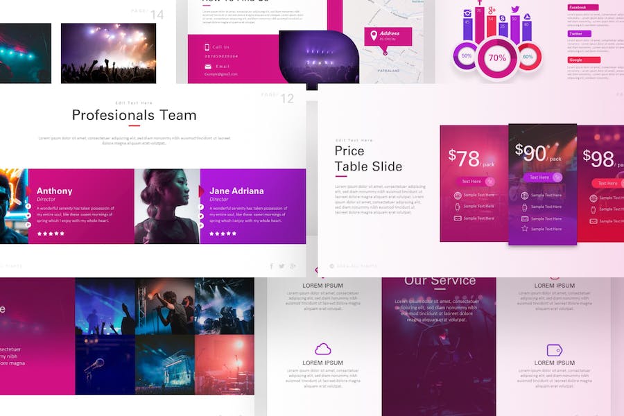 演唱会活动策划营销推广keynote模板 - 顶尖PPT