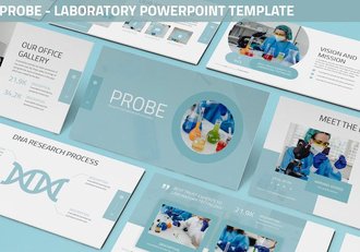 科学研究实验室医学医疗PPT模板 - 顶尖PPT