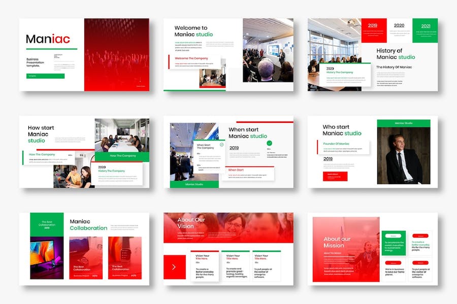 商务商业风格公司团队人员介绍keynote模板 - 顶尖PPT