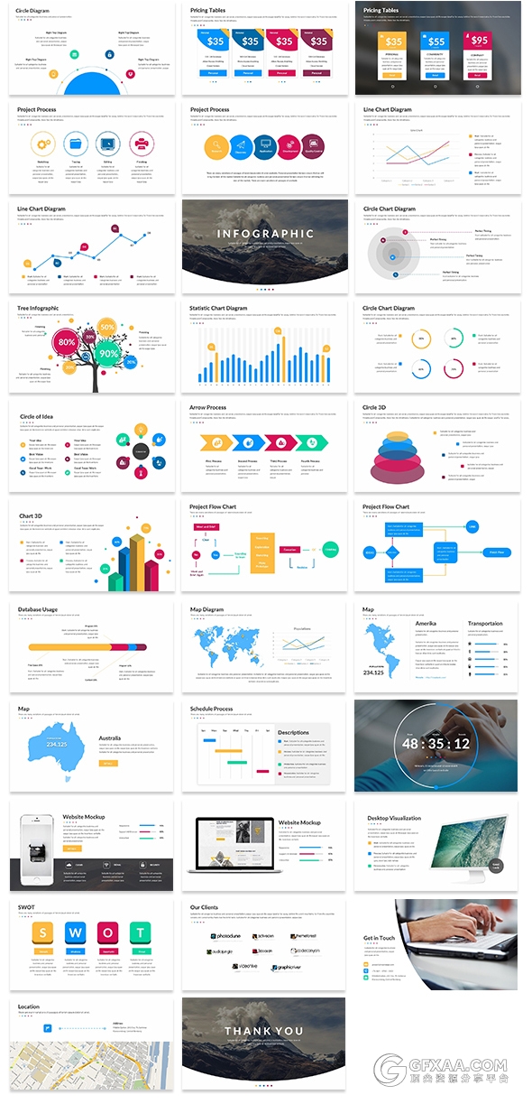 多种主题配色20多个PPT文件模板 - 顶尖PPT