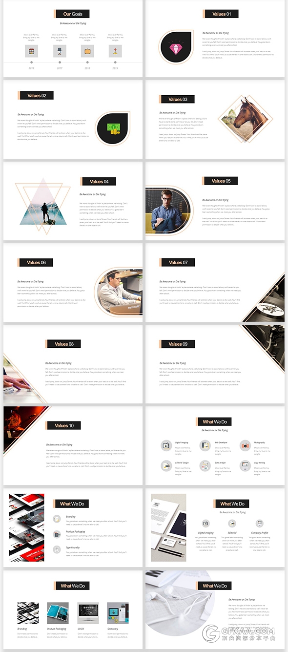 100创意极简产品人物展示keynote模板 - 顶尖PPT