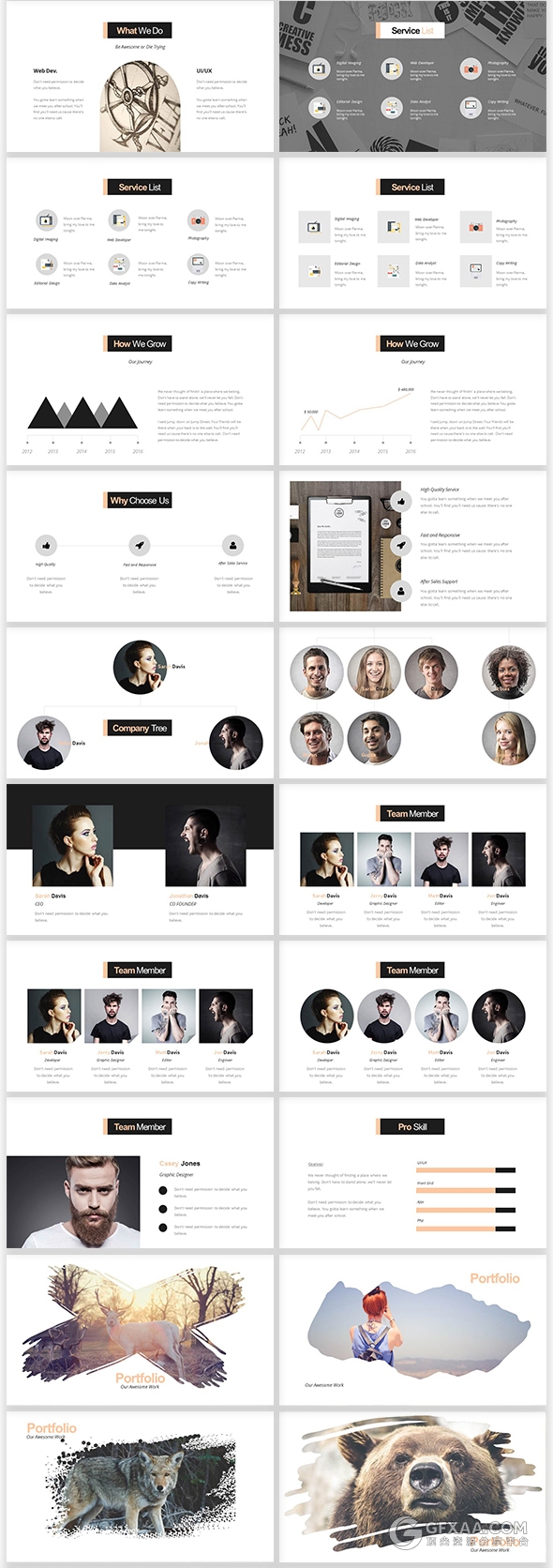 100创意极简产品人物展示keynote模板 - 顶尖PPT