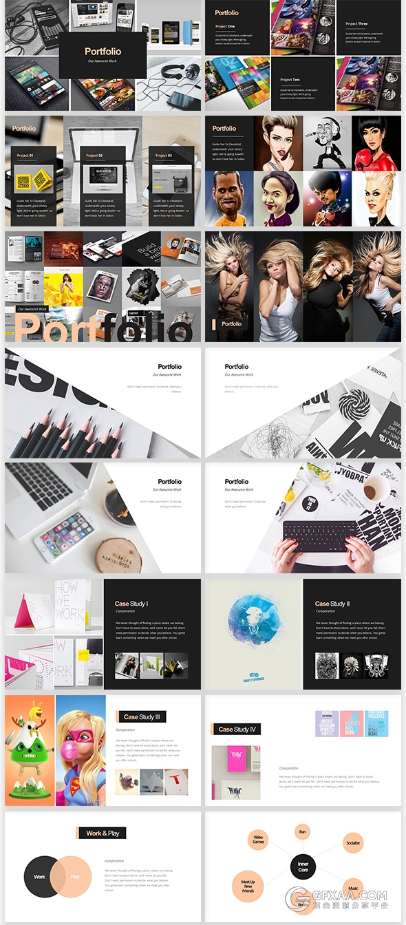 100创意极简产品人物展示keynote模板 - 顶尖PPT