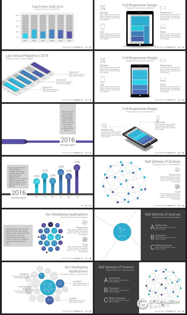 596页国外大型商务动画PPT模板企业团队介绍工作计划总结商务信息图形设计高端通用PPT模板16:9,4:3尺寸 - 顶尖PPT