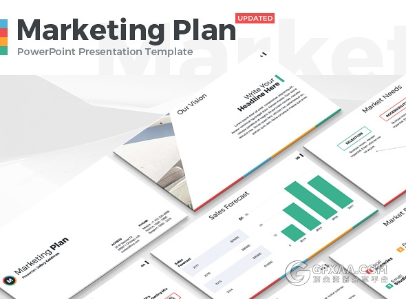 扁平化简约清新风格PPT模板 - 顶尖PPT