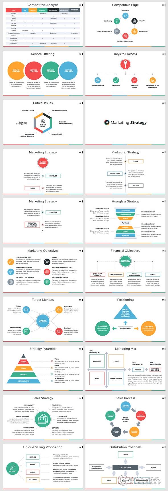扁平化简约清新风格PPT模板 - 顶尖PPT