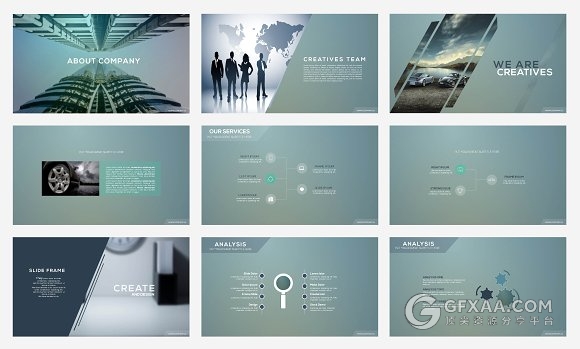 全高清庄重色系商务PPT通用模板 - 顶尖PPT