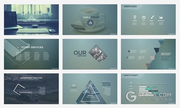 全高清庄重色系商务PPT通用模板 - 顶尖PPT