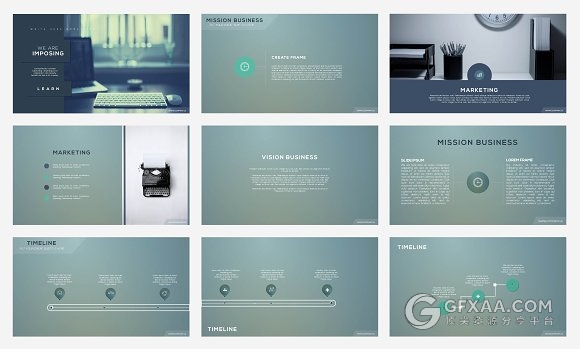 全高清庄重色系商务PPT通用模板 - 顶尖PPT