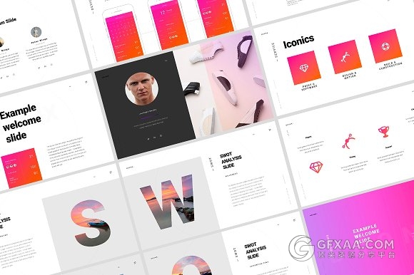 彩色文艺唯美极简系列PPT模板 - 顶尖PPT