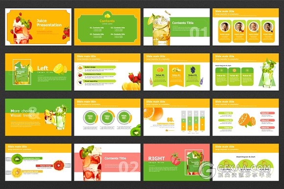 水果营养价值分析报告PPT模板 - 顶尖PPT