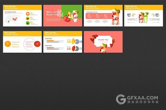 水果营养价值分析报告PPT模板 - 顶尖PPT