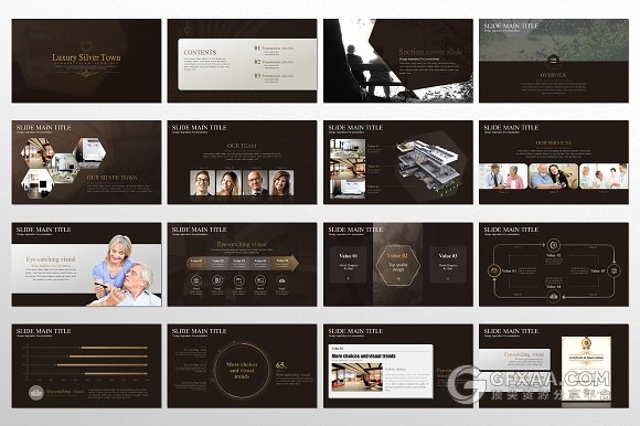 高端奢华系列PPT模板 - 顶尖PPT