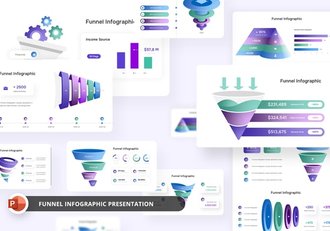 漏斗信息图表PPT模板 - 顶尖PPT