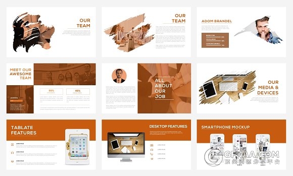 50页企业团队介绍业务合作PPT模板 - 顶尖PPT