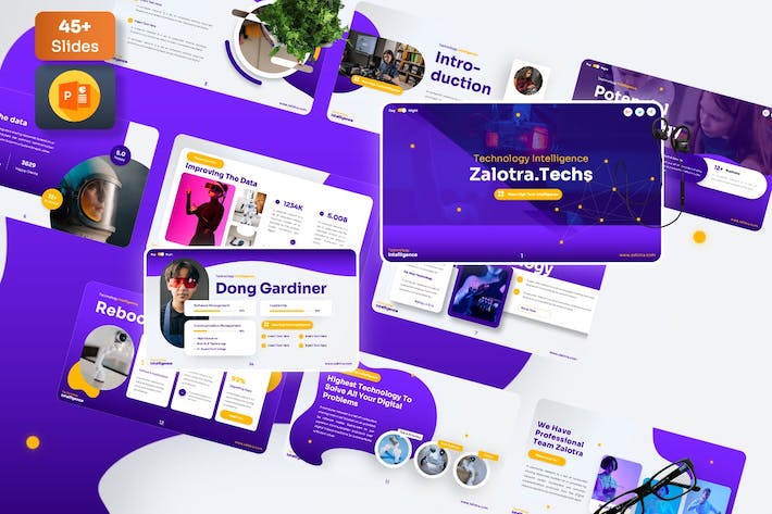 科技技术创新解决方案PPT模板 - 顶尖PPT