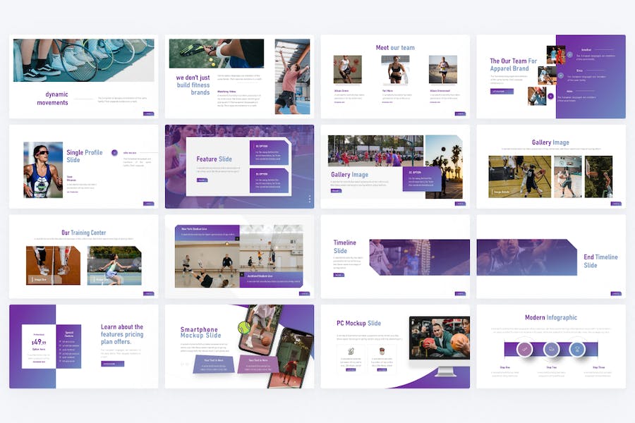 国外体育运动健身主题PPT模板 - 顶尖PPT