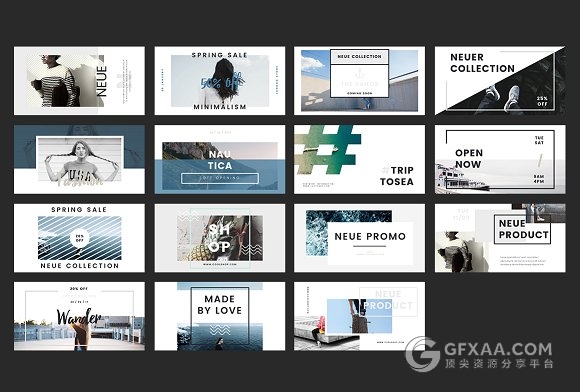 文艺艺术个人写真风格PPT模板 - 顶尖PPT