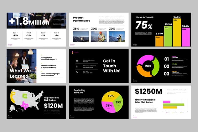 数码数据统计展示Keynote模板 - 顶尖PPT